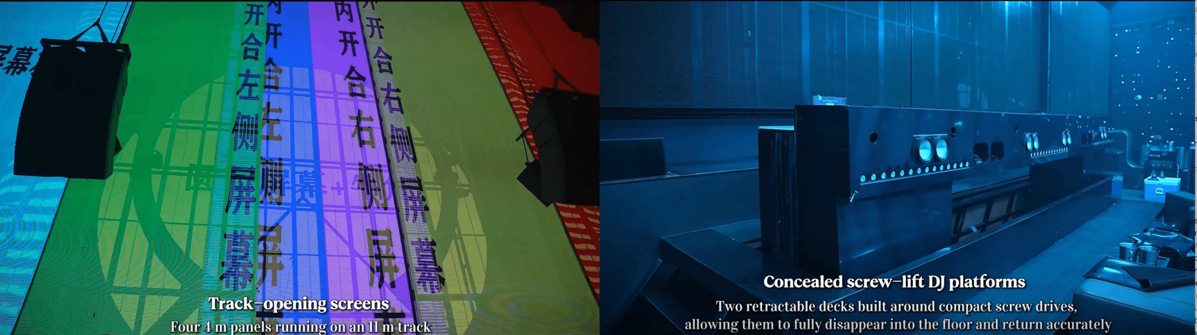 opening LED Screen&lift stage